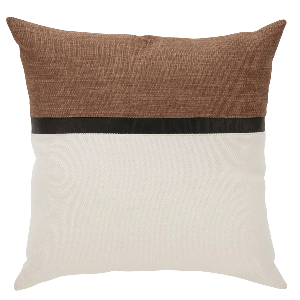 ATMOSPHERA HOME - Cojín Soho Blanco / Negro / Café 50x50 cm