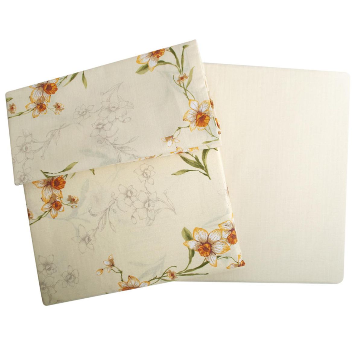 PALERMO - Set de sabana Narciso 1 plaza 144 Hilos Ivory