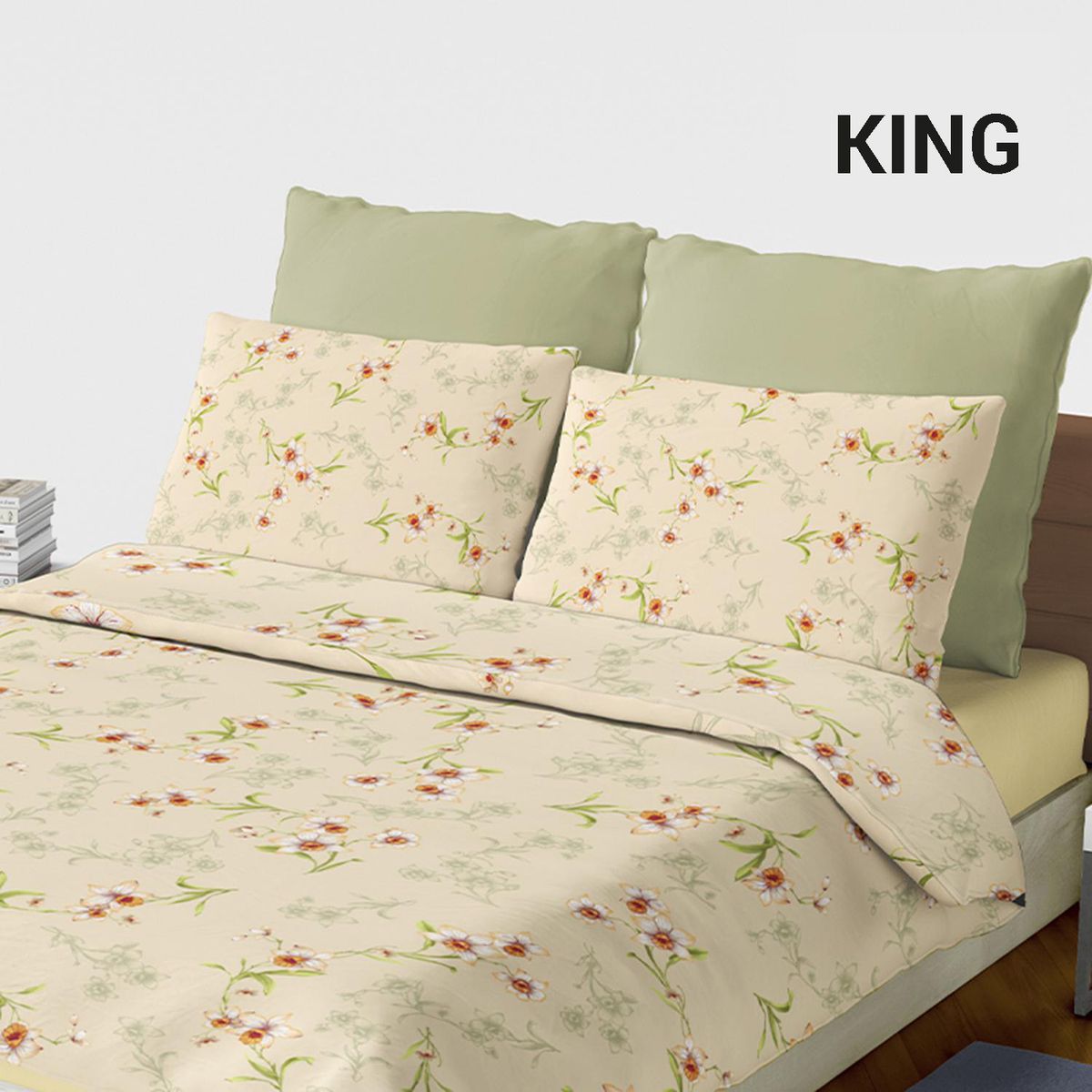 PALERMO - Set de sabana Narciso King 144 Hilos Ivory