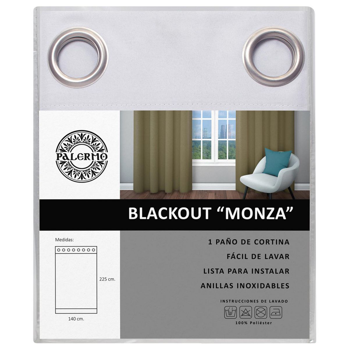 PALERMO - Cortina Blackout 140x225 cm Blanco