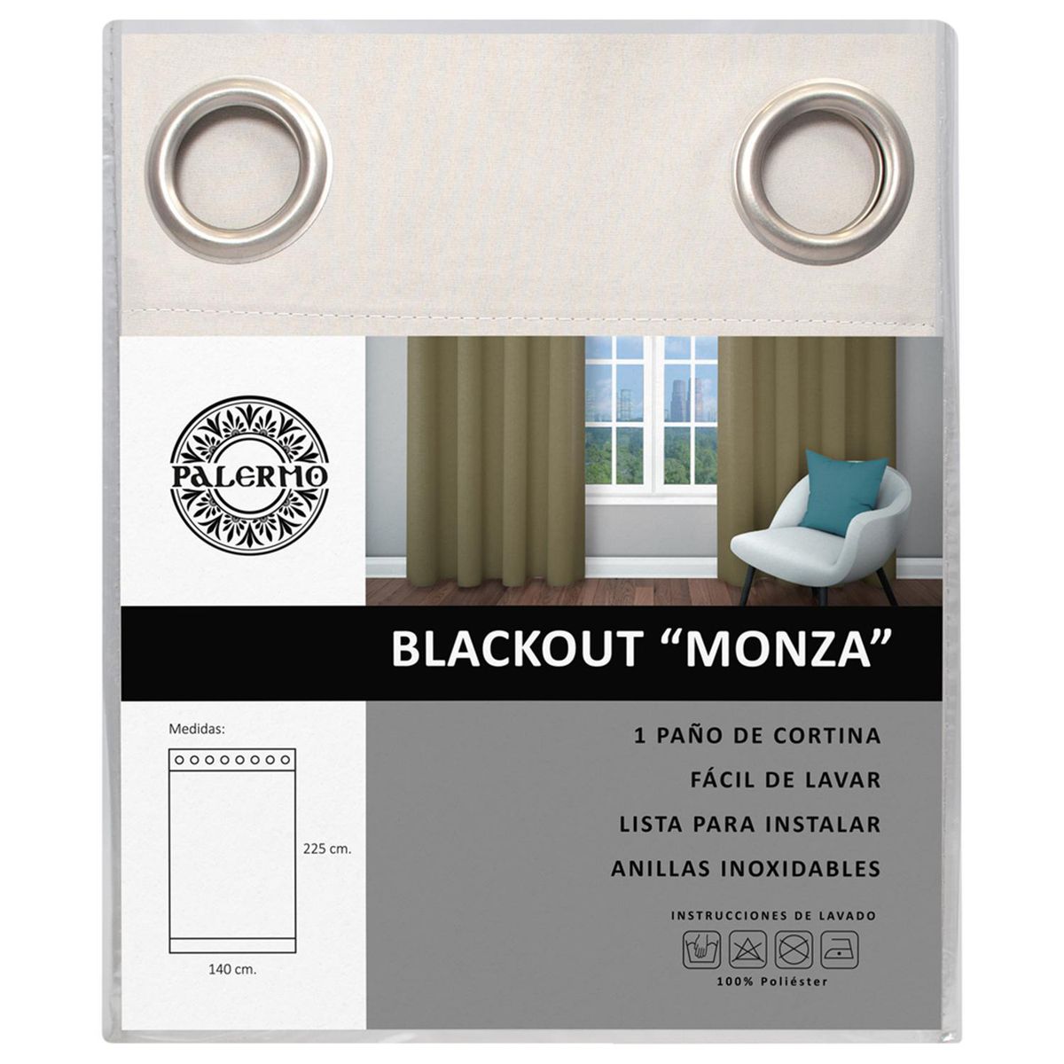 PALERMO - Cortina Blackout 140x225 cm Crudo