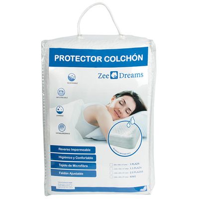 Imagen 2 del producto Cubrecolchón 1 plaza Blanco