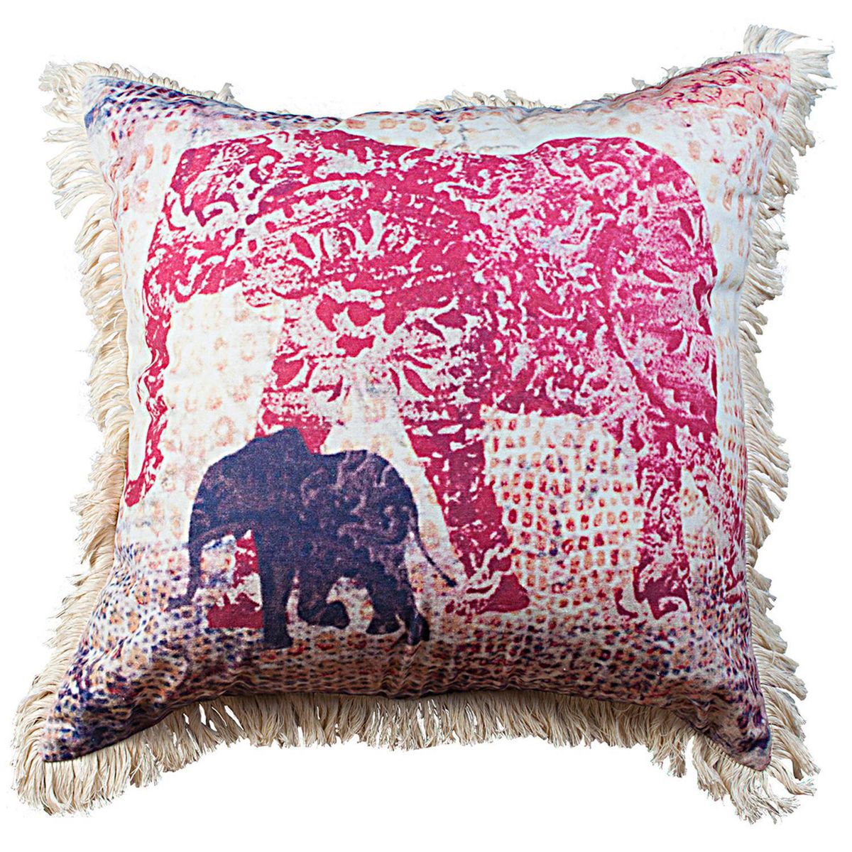 MERIGGI - Cojín Decorativo Burdeo 45x20 cm