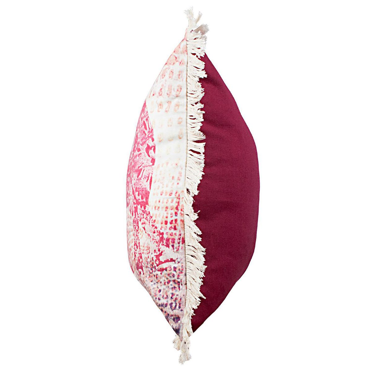 MERIGGI - Cojín Decorativo Burdeo 45x20 cm