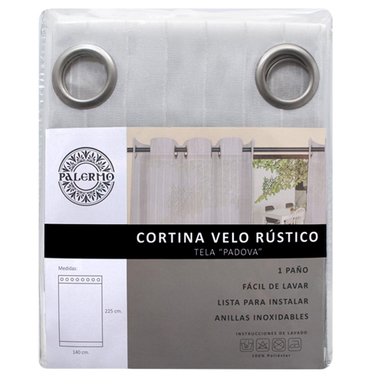 PALERMO - Cortina De velo 140x225 cm Blanco