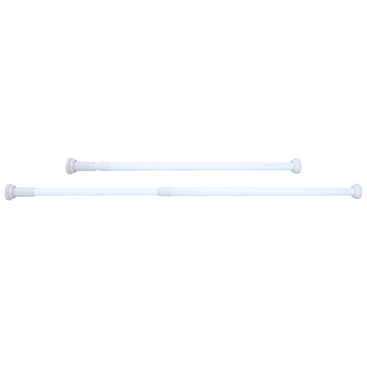 MERIGGI - Barra Cortina Baño Extensible 70-120 cm Aluminio Blanco