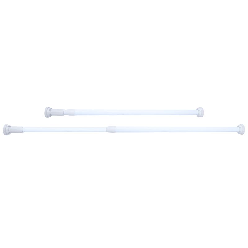 MERIGGI - Barra Cortina Baño Extensible 70-120 cm Aluminio Blanco