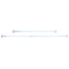 MERIGGI - Barra Cortina Baño Extensible 70-120 cm Aluminio Blanco