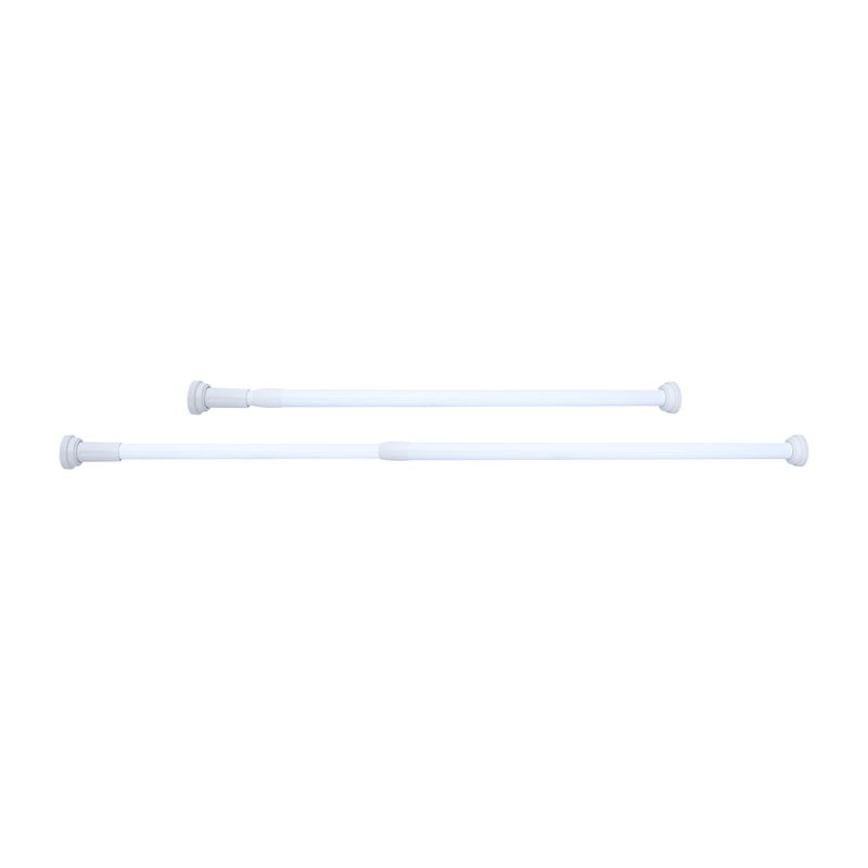 MERIGGI - Barra Cortina Baño Extensible 110-200 cm Aluminio Blanco