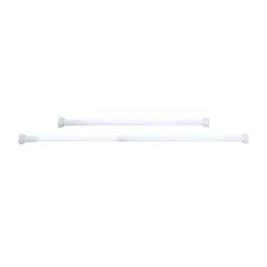 MERIGGI - Barra Cortina Baño Extensible 110-200 cm Aluminio Blanco