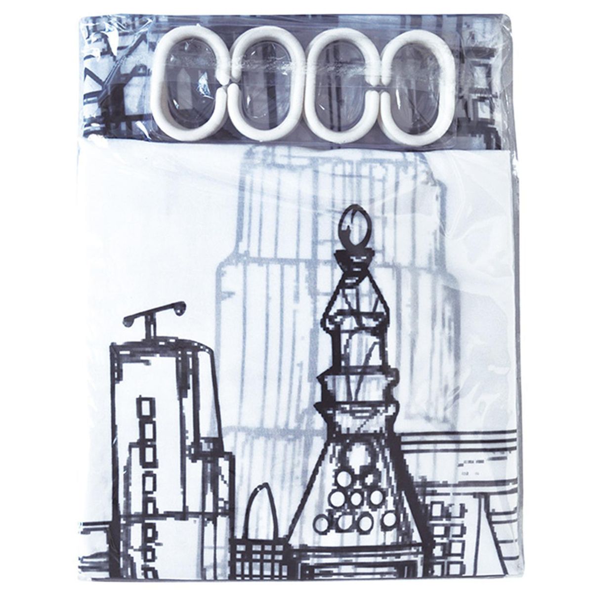 PALERMO - Cortina De baño 180x180 cm Gris