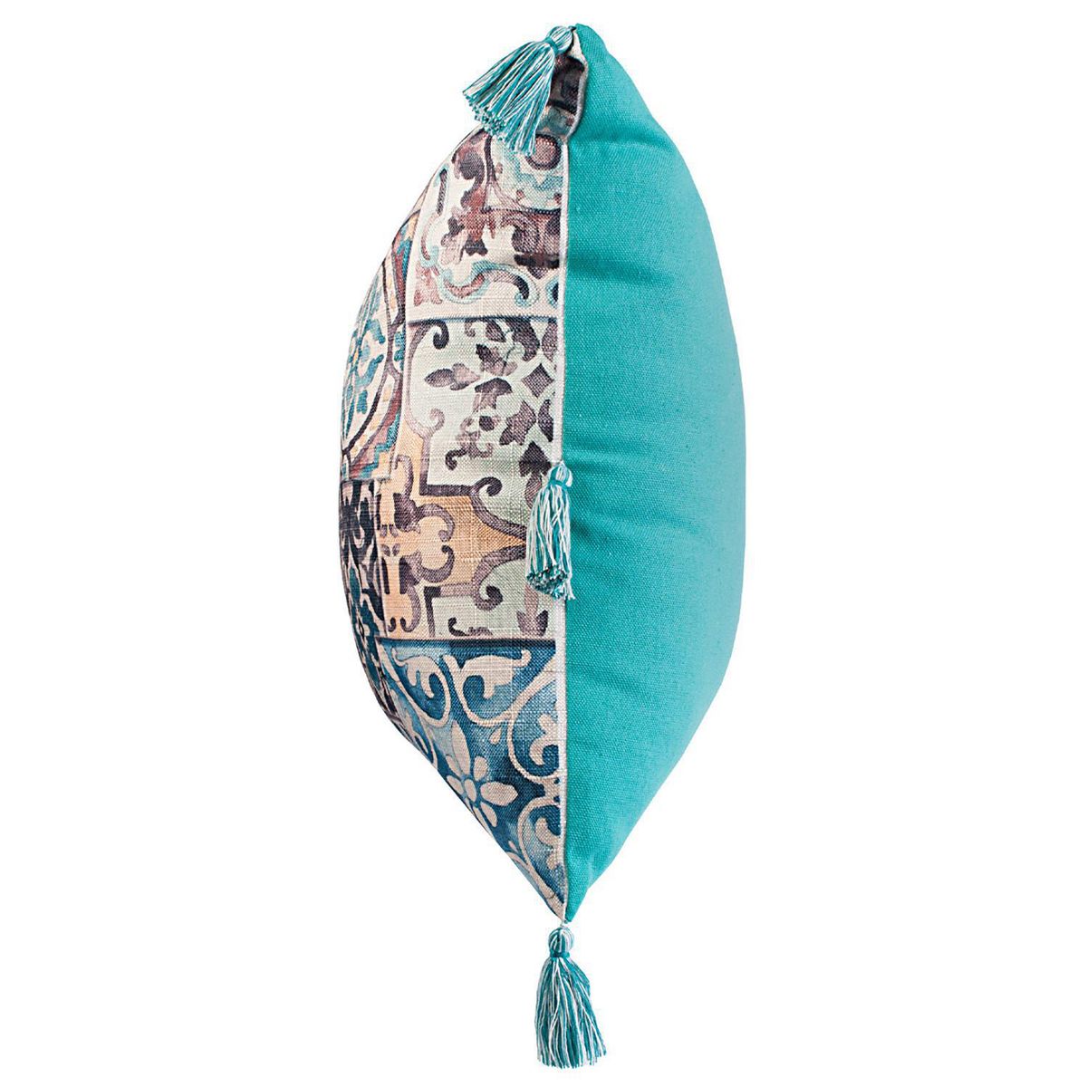 MERIGGI - Cojín Decorativo Turqueza 45x20 cm