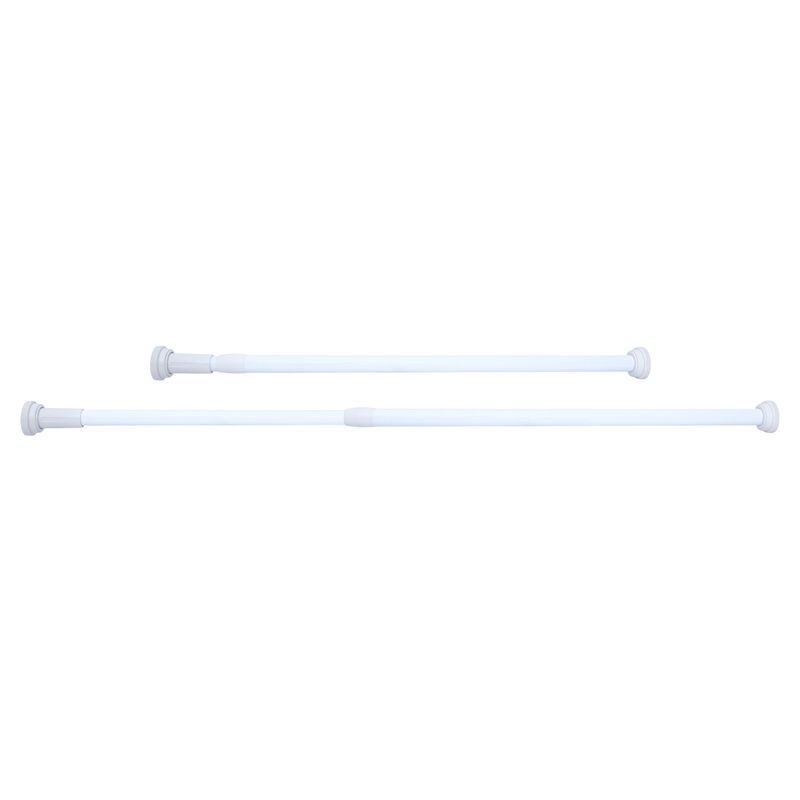 MERIGGI - Barra Cortina Baño Extensible 130-240 cm Aluminio Blanco