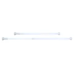 MERIGGI - Barra Cortina Baño Extensible 130-240 cm Aluminio Blanco