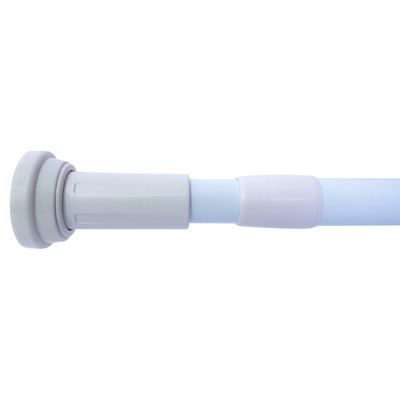 Imagen 2 del producto Barra Cortina Baño Extensible 130-240 cm Aluminio Blanco