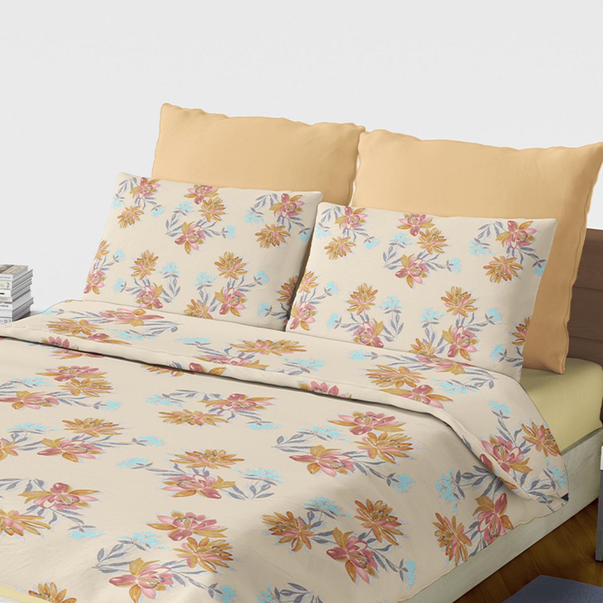 PALERMO - Set de sabana Lilium King 144 Hilos Bronce