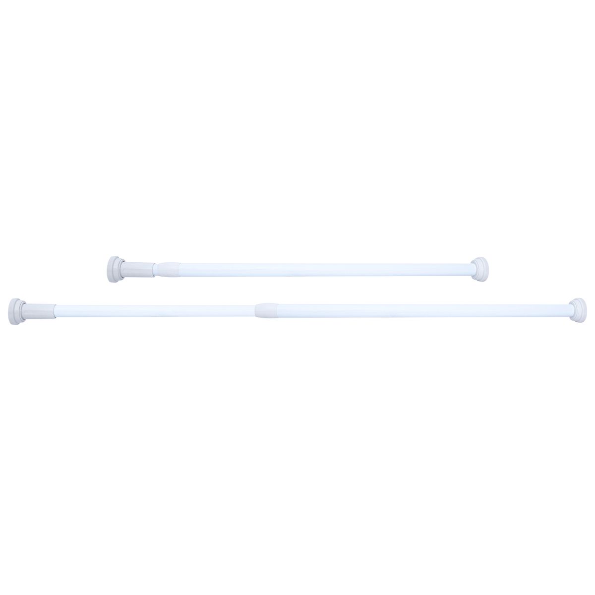 MERIGGI - Barra Cortina Baño Extensible 140-260 cm Aluminio Blanco