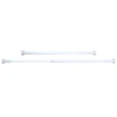 MERIGGI - Barra Cortina Baño Extensible 140-260 cm Aluminio Blanco
