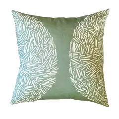 INES JOHNSON - Cojín Boho Salvia 44x44 cm Verde y crudo
