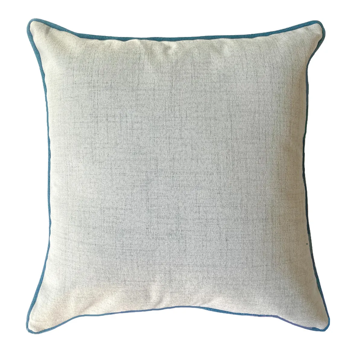 INES JOHNSON - Cojín Nube Crudo y azul 50x50 cm