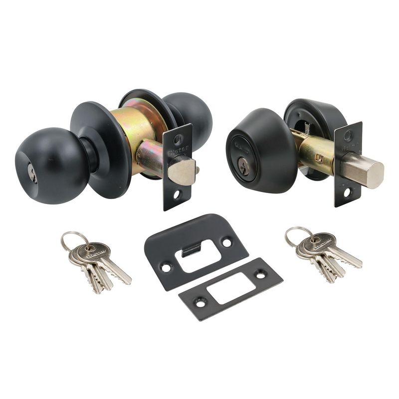 ODIS - Pack Cerradura cilindrica Acceso  Negro
