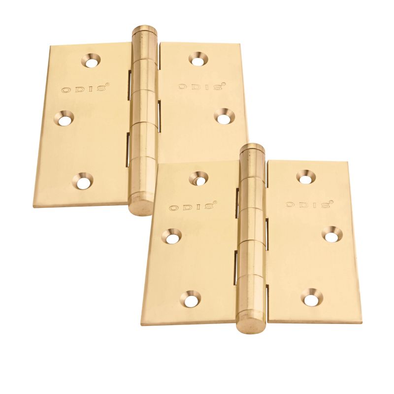 ODIS - Pack 2 Bisagras Acero 3x3x20 Canto Recto Bronce