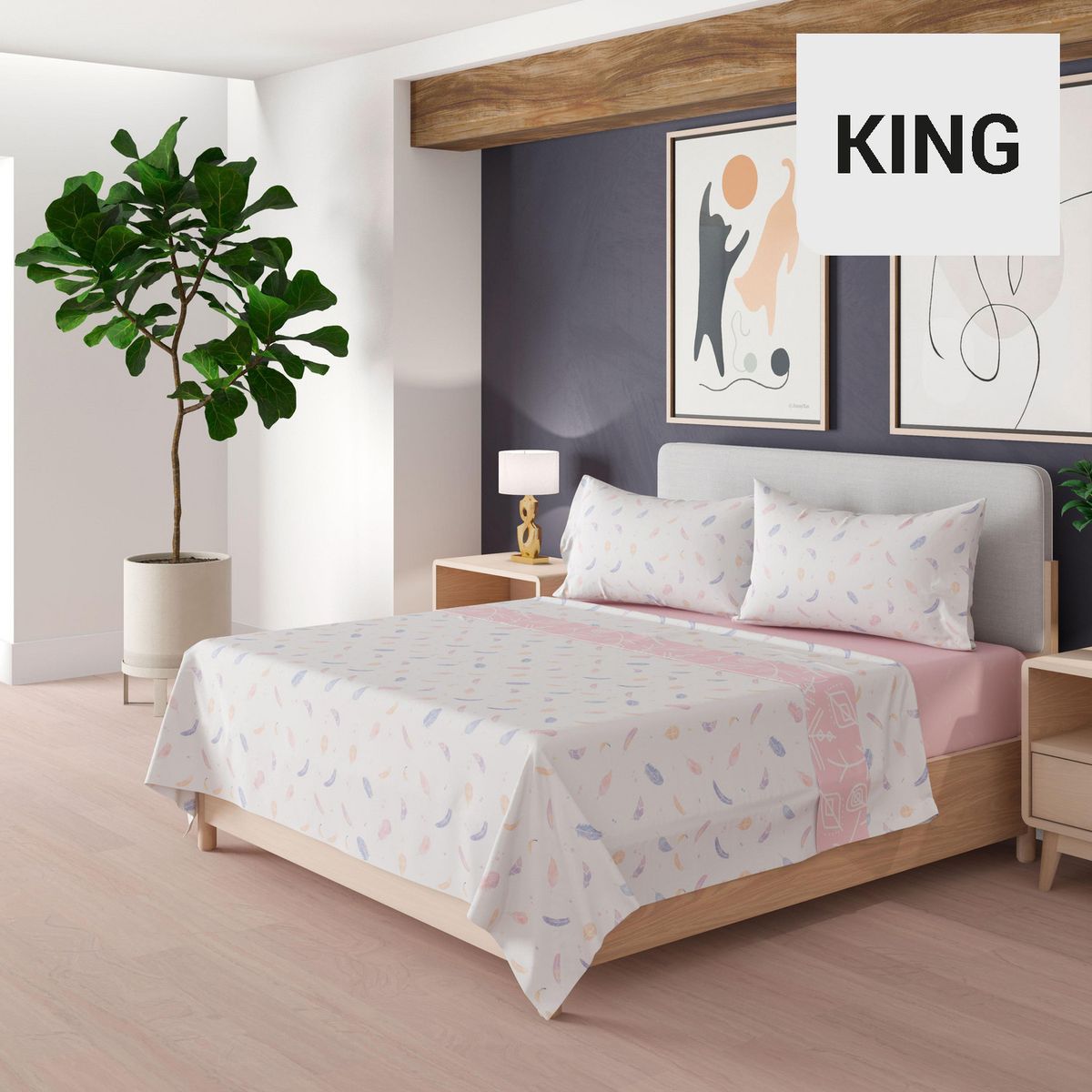 DORAL - Juego Sábanas 200 Hilos Plumas