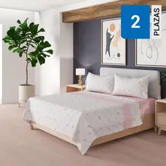 DORAL - Juego Sábanas 200 Hilos Plumas