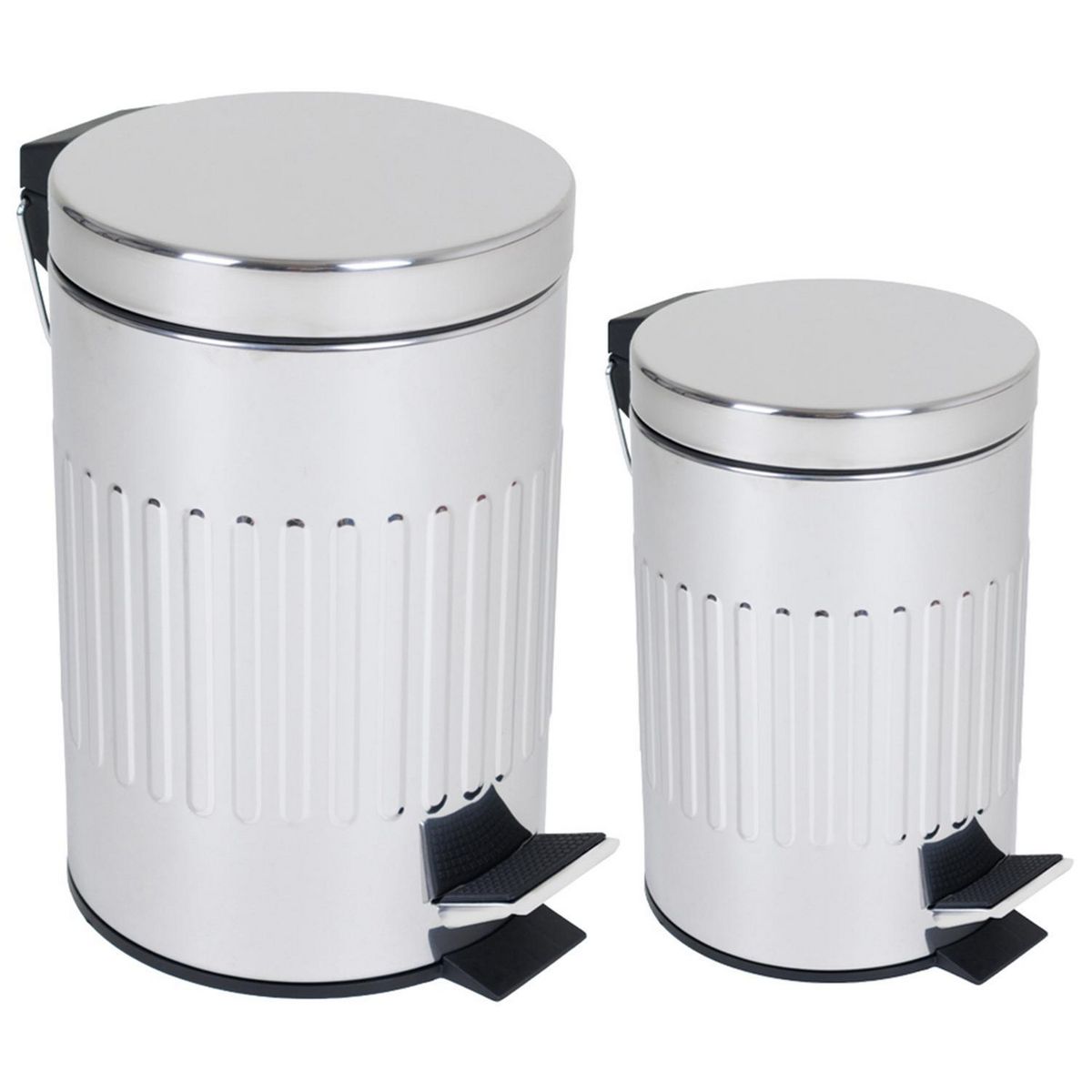 DORAL - Pack 2 Papeleros 12 y 3 Litros Acero inoxidable Acero