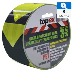 TOPEX - Cinta flecha N-A reflectante 5 mt