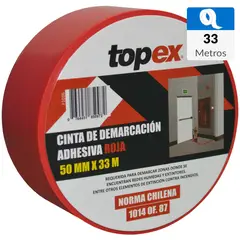 TOPEX - Cinata demarcatoria roja 50x33 cm