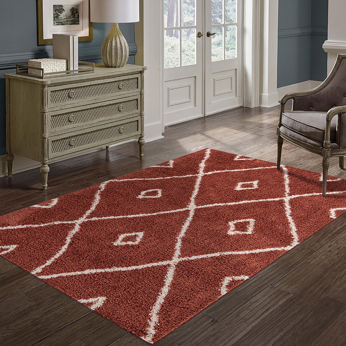 IDETEX - Alfombra Guiza 150x200 cm Polipropileno Terracota