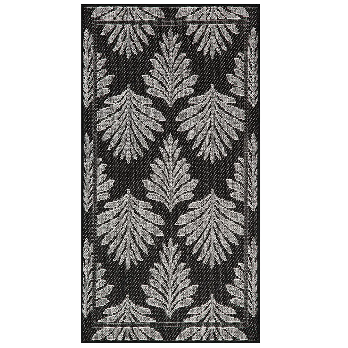 IDETEX - Alfombra Lower 67x120 cm Polipropileno Negro