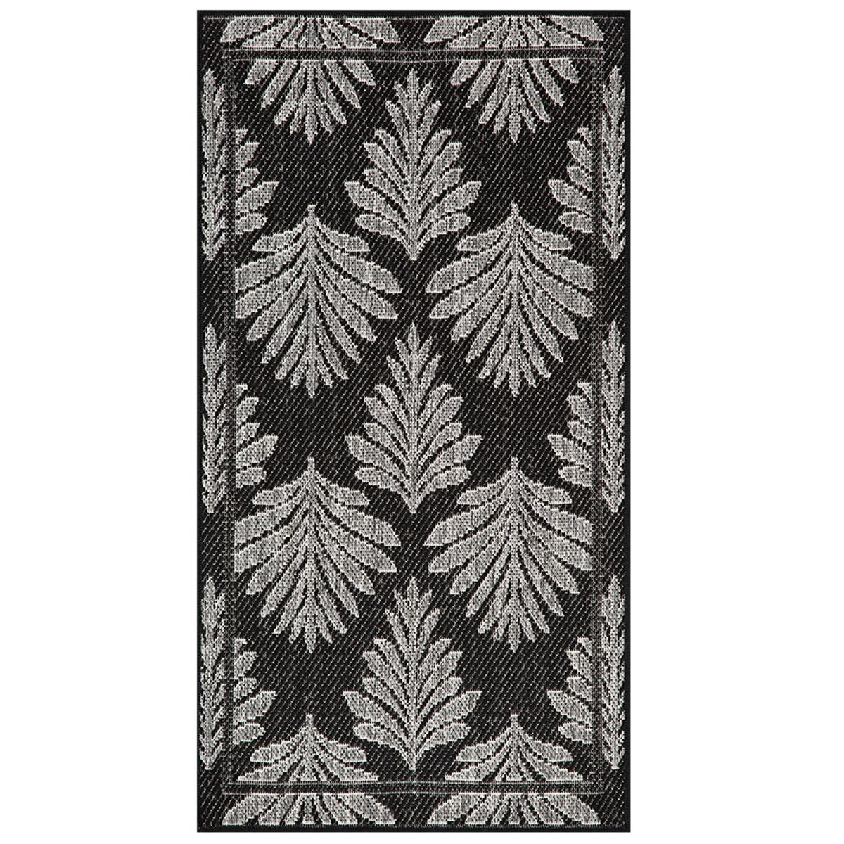 IDETEX - Alfombra Lower 67x120 cm Polipropileno Negro