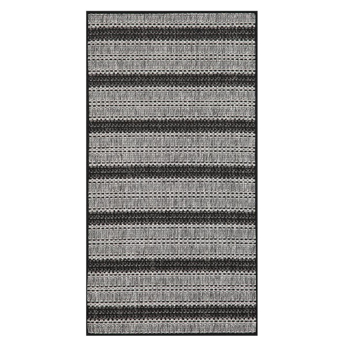 IDETEX - Alfombra Lower 67x120 cm Polipropileno Negro