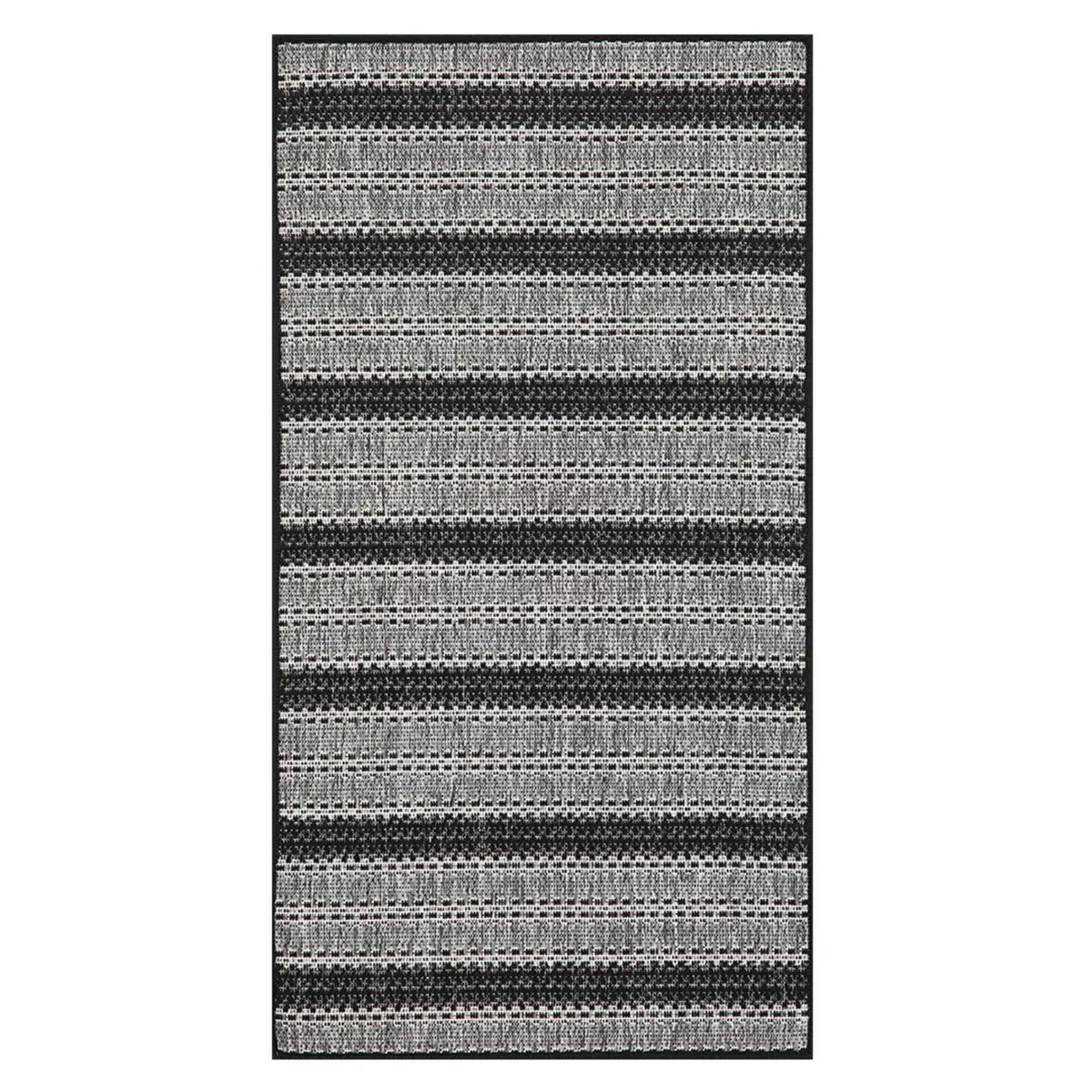 IDETEX - Alfombra Lower 67x120 cm Polipropileno Negro