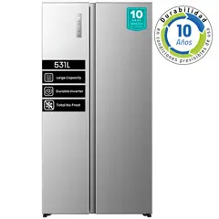 HISENSE - Refrigerador 2 Puertas Side by Side No Frost 531 Litros Inox RS3P558NECF