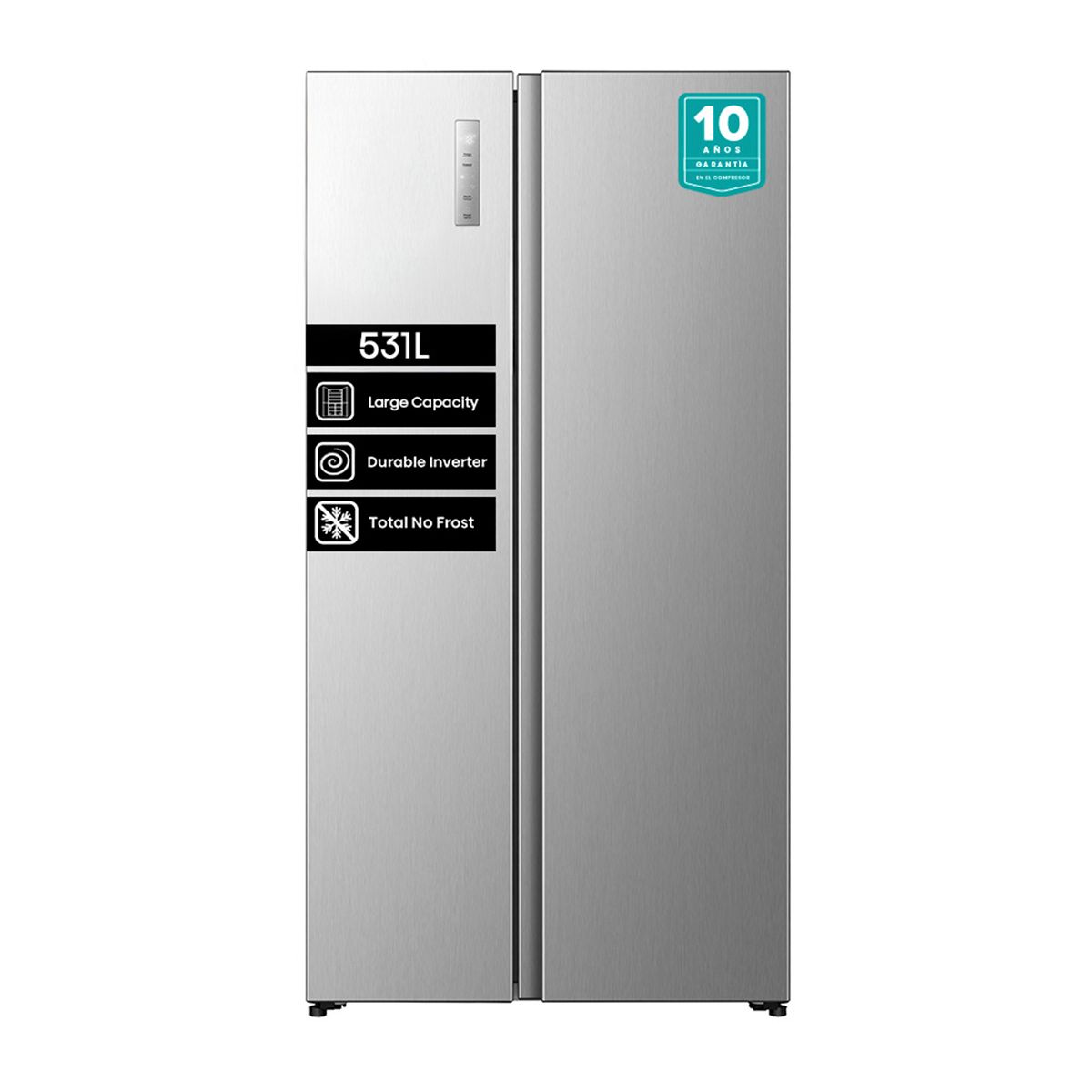 HISENSE - Refrigerador 2 Puertas Side by Side No Frost 531 Litros Inox RS3P558NECF