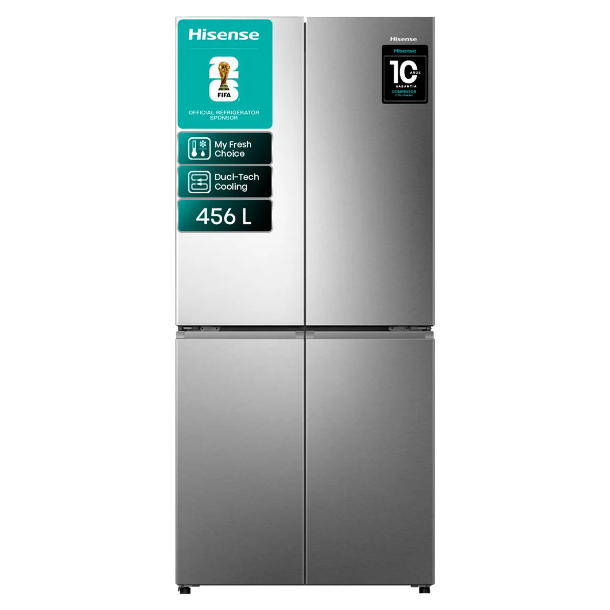HISENSE - Refrigerador Side by Side No Frost 456 Litros Inox RQ5P470NECF