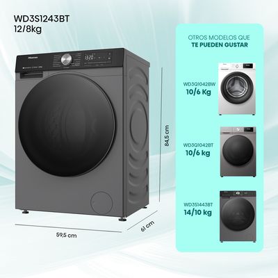 Imagen 2 del producto Lavadora/Secadora 12/8 kg Titanium Grey WD3S1243BT