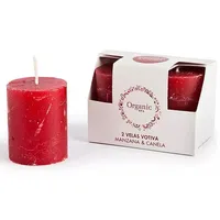 Set de Velas Votiva Manzana Canela 2 Unidades