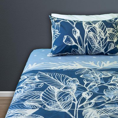 Imagen 2 del producto Juego Sábanas 200 Hilos Flores Azules