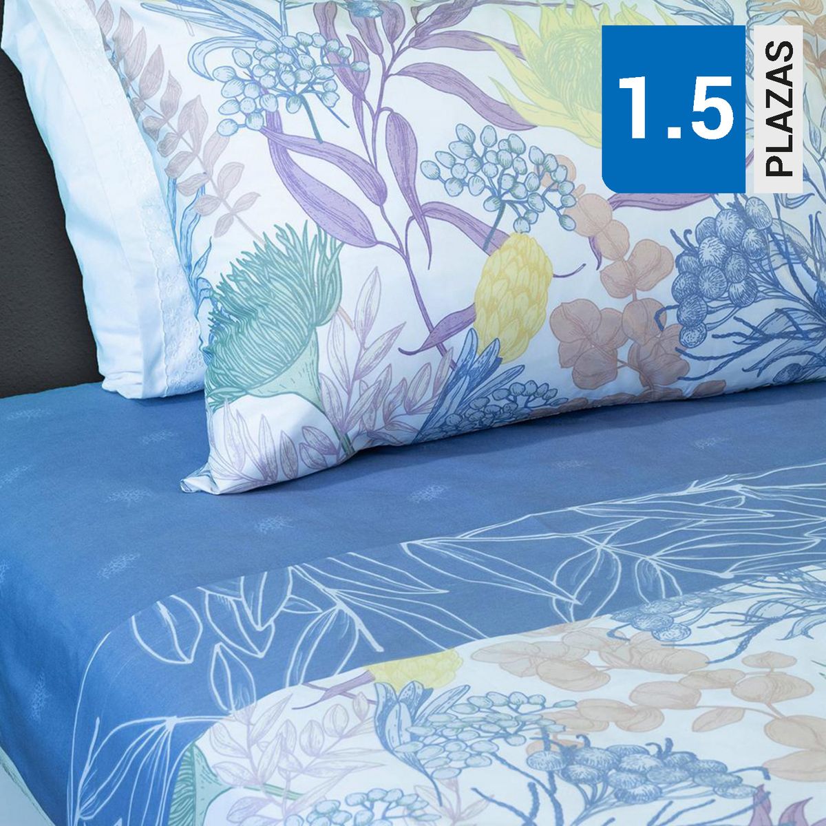 DORAL - Juego Sábanas 200 Hilos Pajaros y Hojas