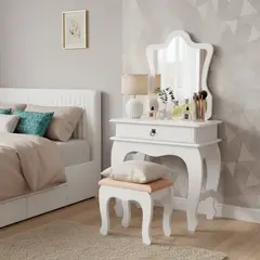 BE DESIGN - Tocador con Espejo 1 Cajón(es) Luxury 76x150x42 cm Blanco