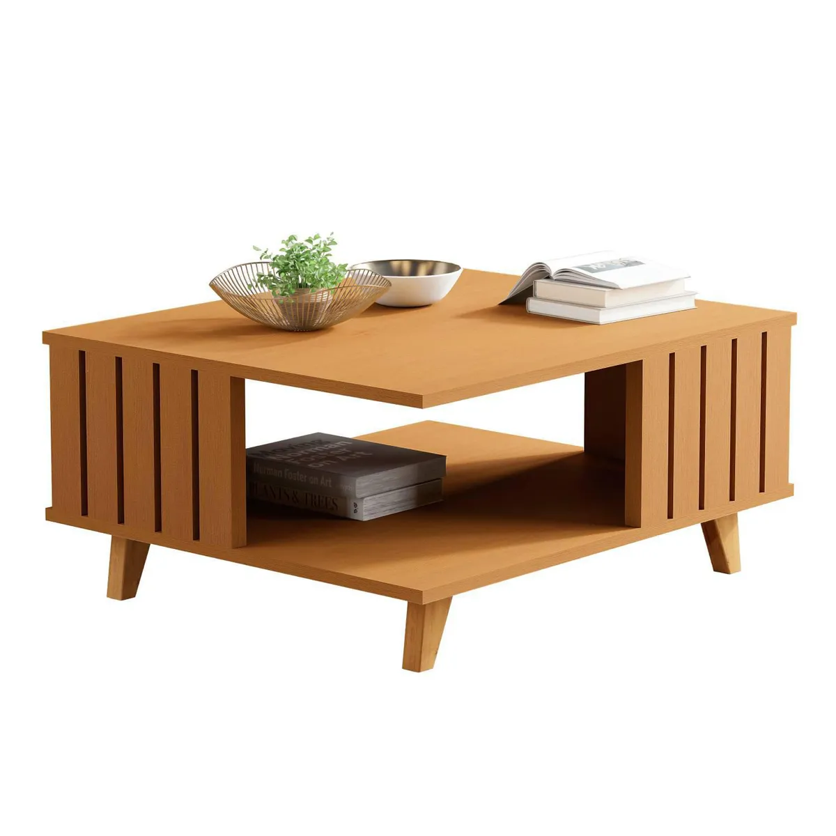 BE DESIGN - Mesa de centro Acai Caramelo 70x60x33 cm
