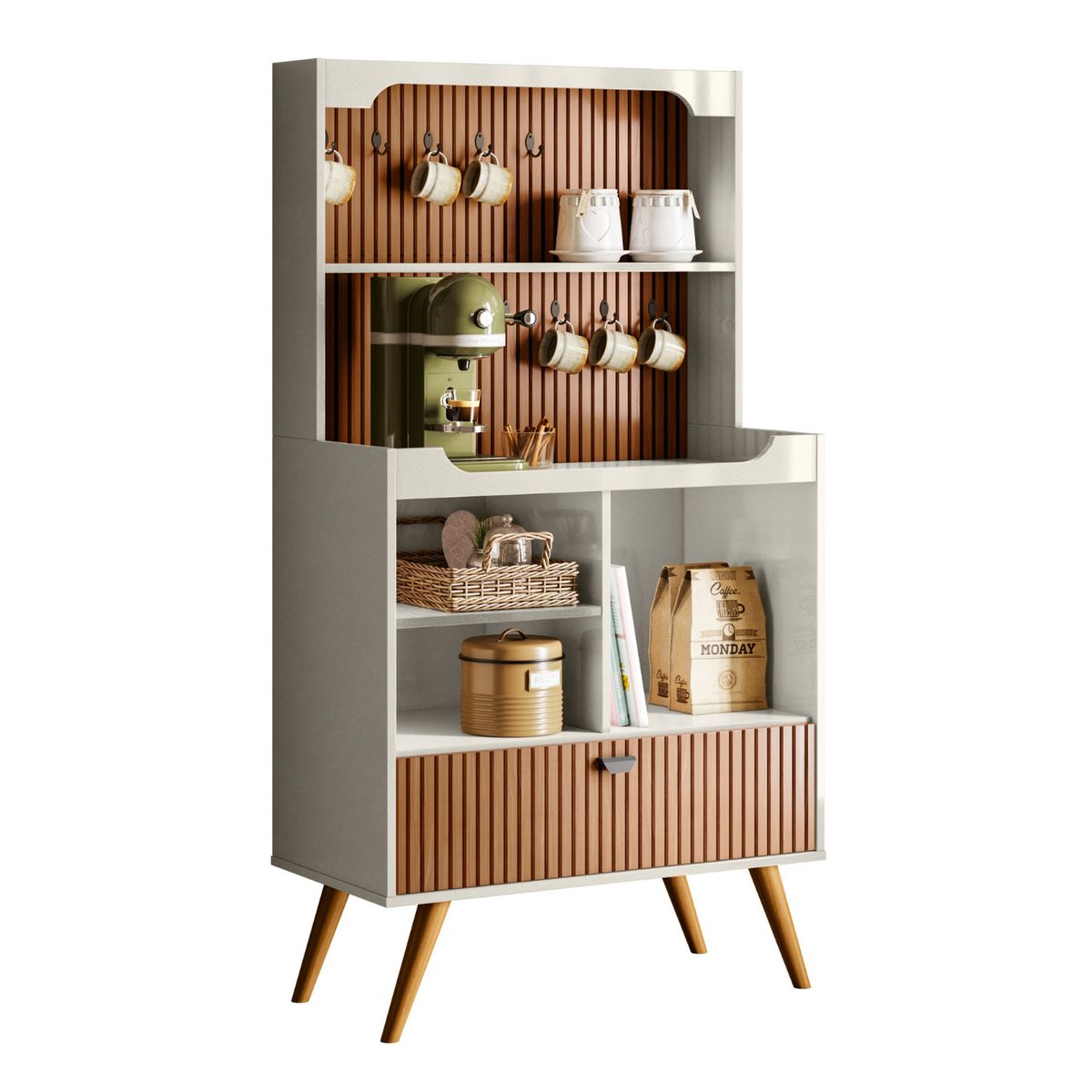 ONESSTA - Mueble para café 1 puerta y colgadores