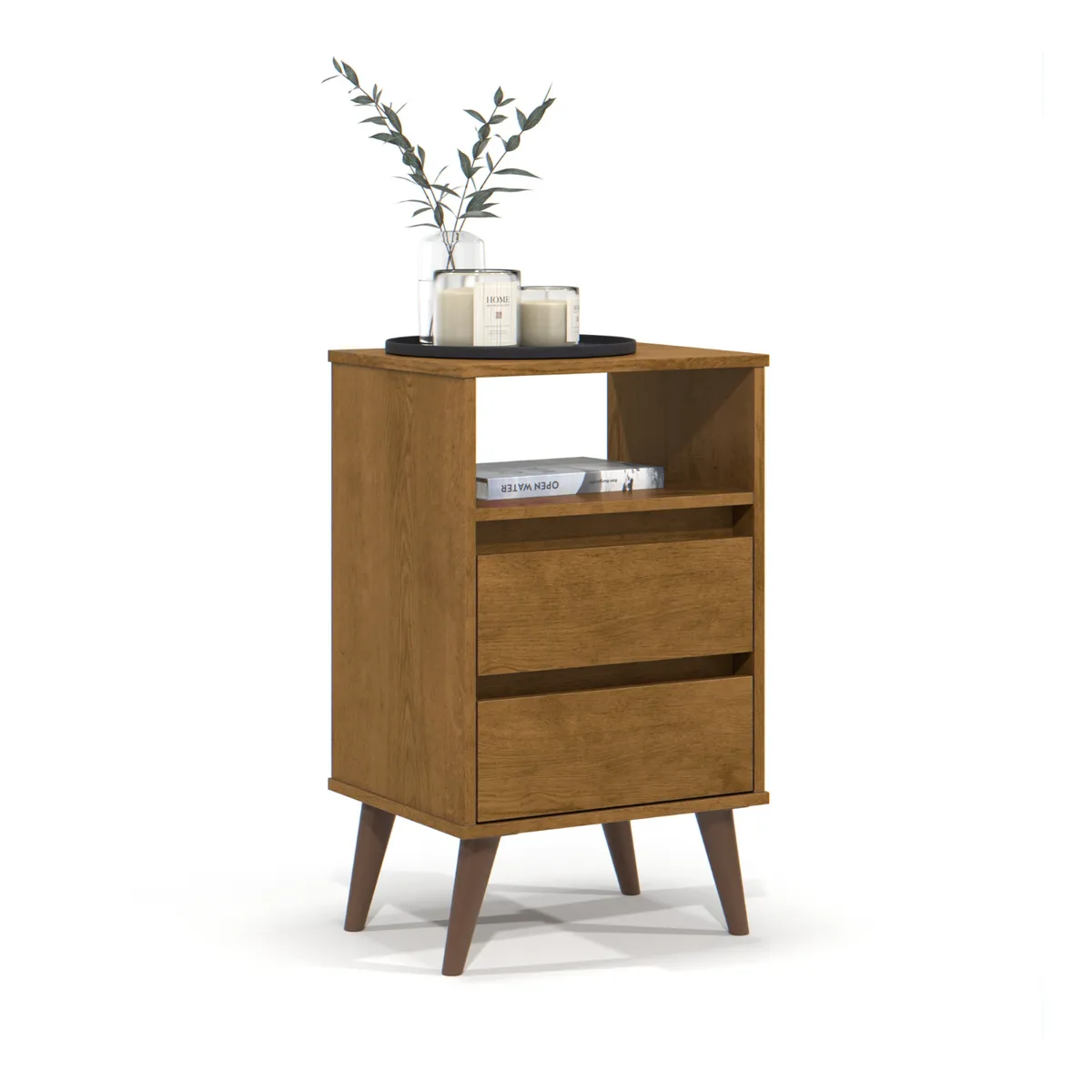 ONESSTA - Velador 2 Cajón(es) Roma 43.5x71x36 cm Freijo