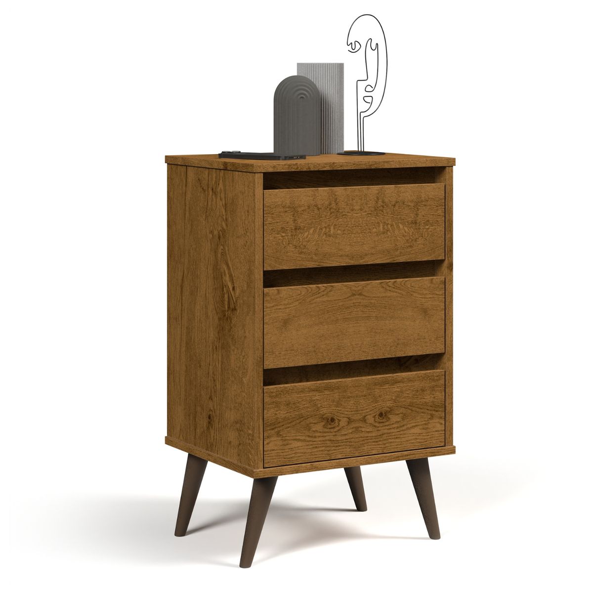 ONESSTA - Velador 3 Cajón(es) Wood 43.5x71x36 cm Freijo