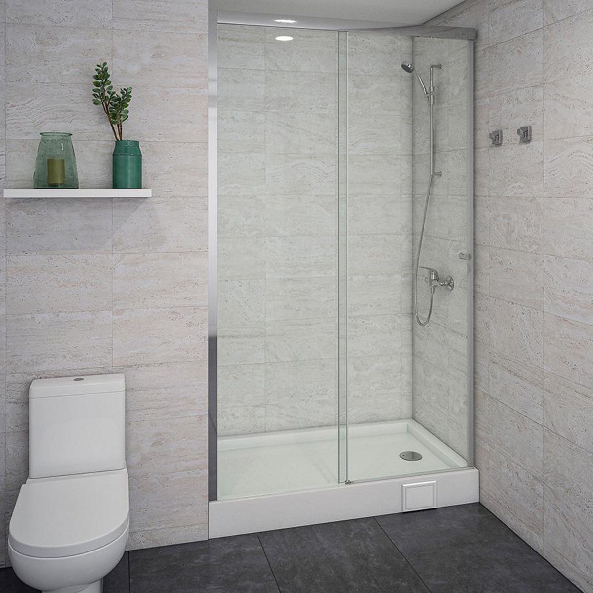 STRETTO - Mampara Corredera de 8mm 110 x 195 cm