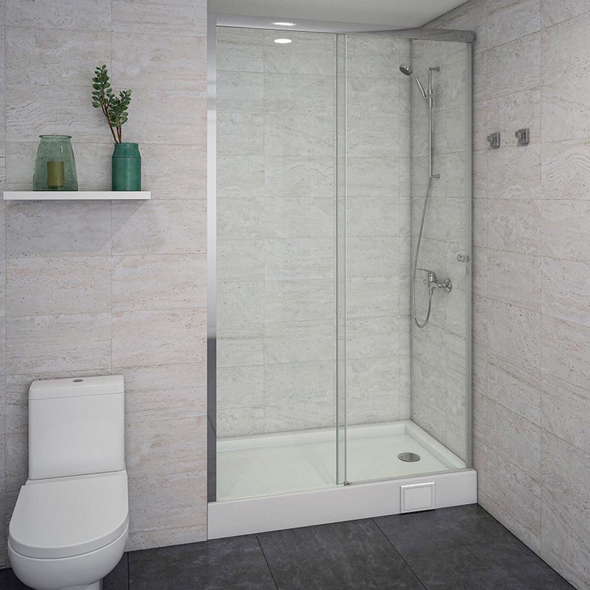 STRETTO - Mampara Corredera de 8mm 110 x 185 cm